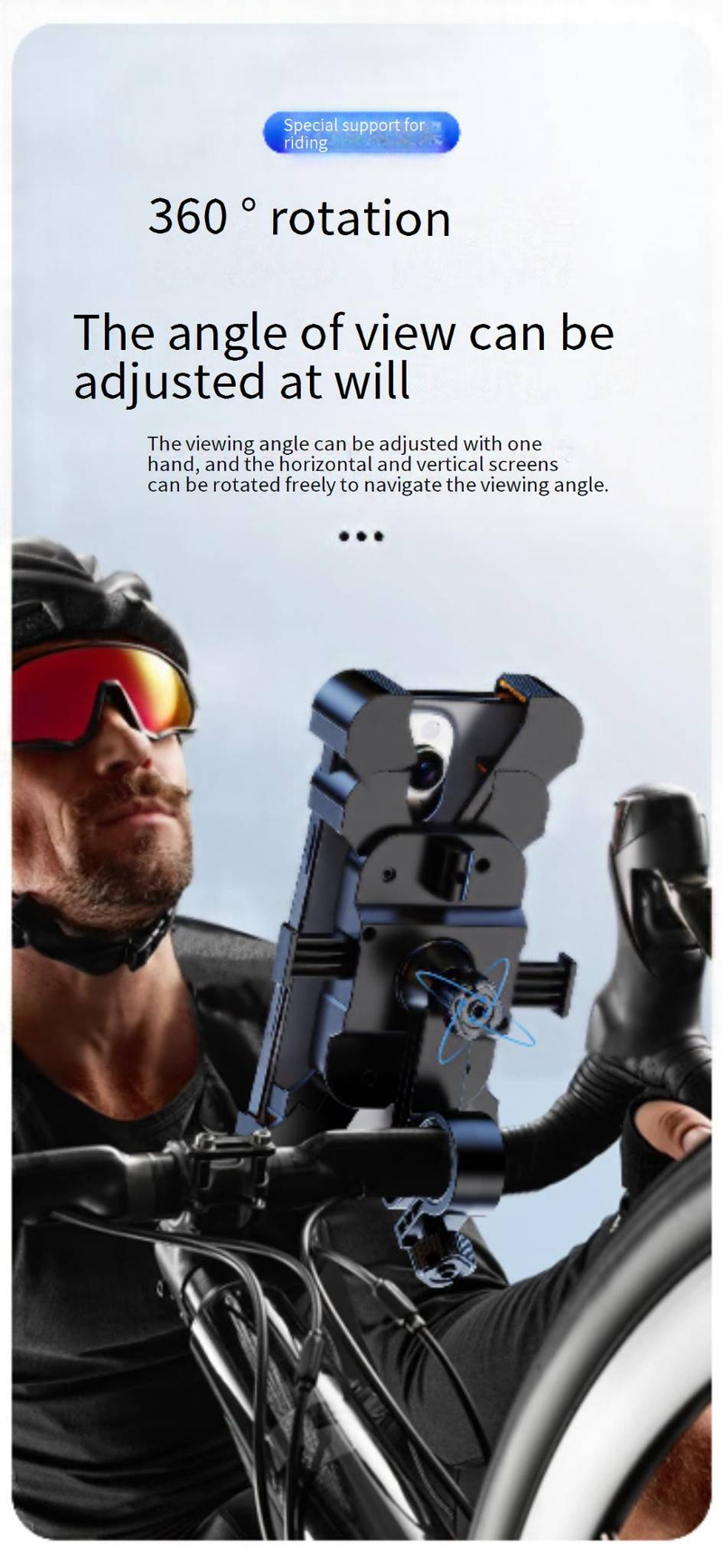 Support de téléphone portable pour véhicule électrique, batterie, VTT, vélo, anti-vibration, anti-secousse, à emporter, navigation, nouveauté 2025_voghion.com