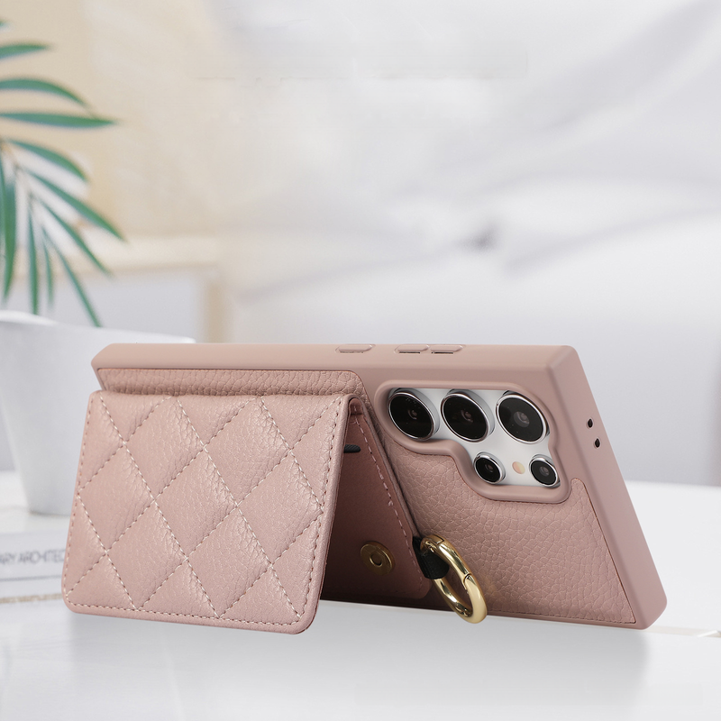 Suitable For Samsung S25 Ultra Crossbody Mobile Phone Case Card Insertion S24 S25 Edge Small Card Holder Protective Cover_voghion.com