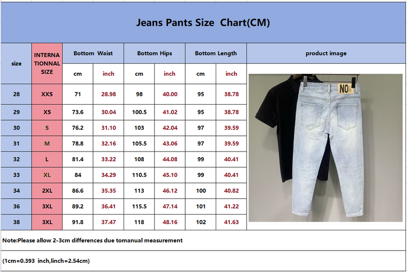 Men's Clothing Light Blue Washed Jeans Men's Style Slim Stretch Skinny Pants 2024 Spring And Autumn Men's Harem Pants_voghion.com