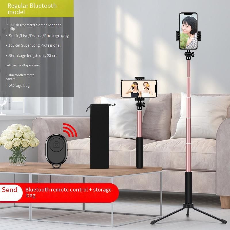 Professionelles ausziehbares Selfie-Stick-Stativ mit Bluetooth-Fernbedienung, 1,7 m/1 m Aluminiumlegierungsständer für TikTok/YouTube/Vlogging_voghion.com