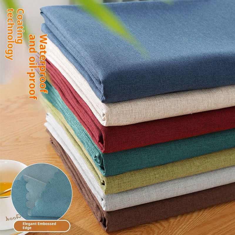 Tovaglia moderna e minimalista in poliestere – Copertura per tavolo da pranzo rotonda impermeabile, resistente al calore e antimacchia per casa e ristorante_voghion.com