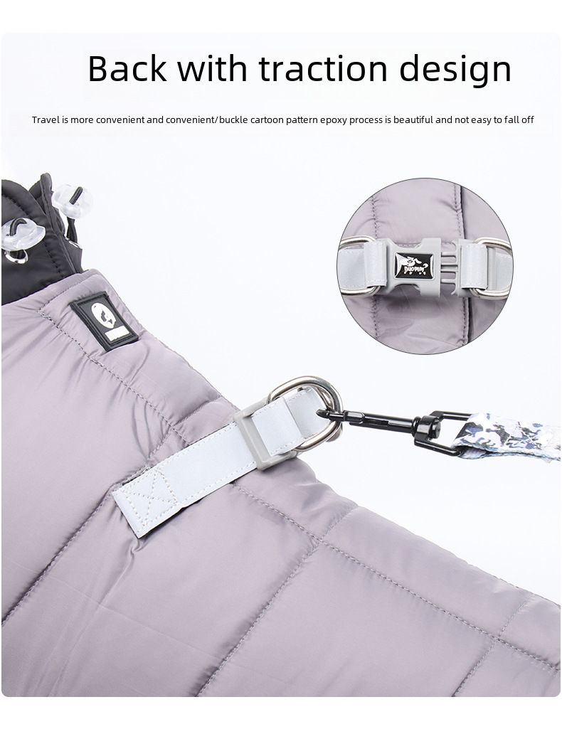 New dog clothes autumn and winter reflective waterproof puppy clothes thickened dog four-legged pet cotton-padded jacket wholesale_voghion.com