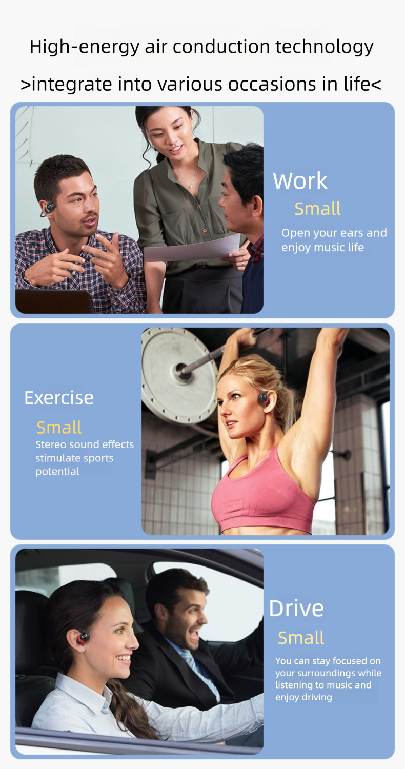 New Bone Bluetooth Sports In-Ear Air Conduction Digital Display Headphones_voghion.com