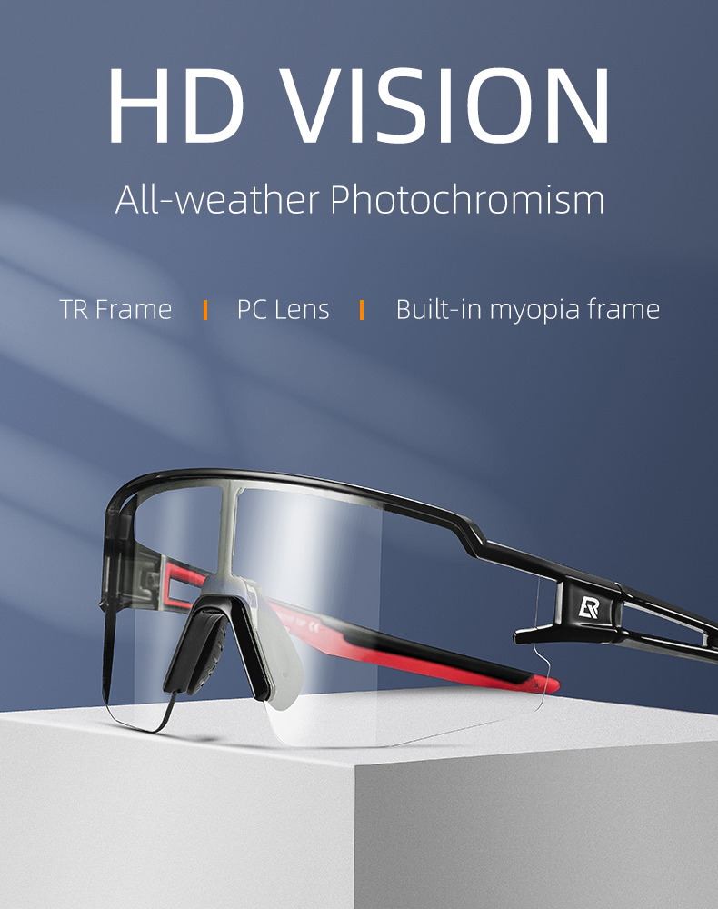 ROCKBROS Sport-Sonnenbrille Vollformat Photochromismus/polarisierte Fahrradbrille_voghion.com