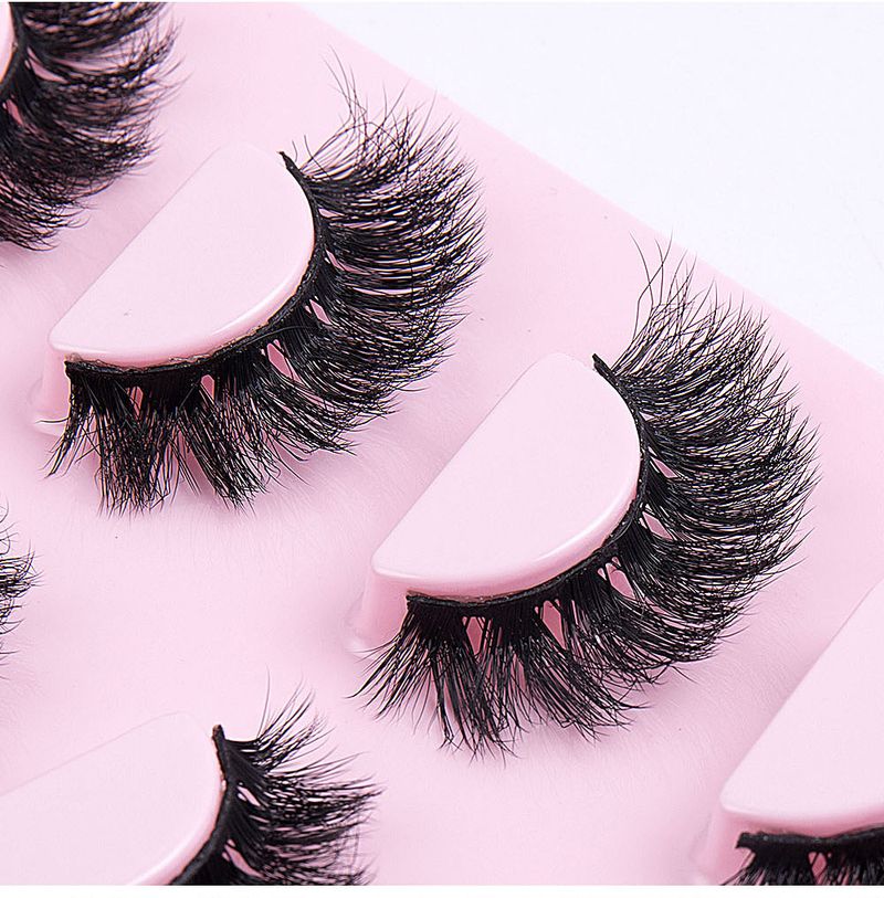 False Eyelashes High Mink Hair 4 Pairs Of Fried Messy Eyelashes False Eyelashes Multi Layer Thick Curled Eyelashes_voghion.com