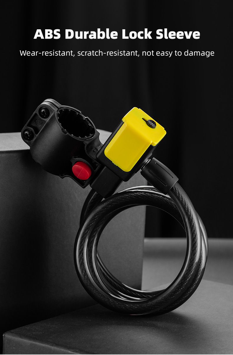Serrure à clé circulaire pour vélo de route avec câble en acier épais antivol portable pour montagne_voghion.com