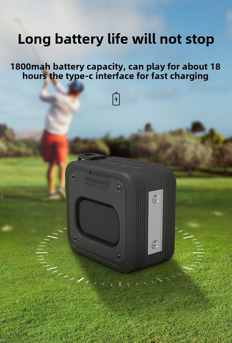 Wireless Bluetooth Speaker for Golf Cart - Waterproof, TWS Stereo Pairing, 18-Hour Playtime, Portable Outdoor Speaker with Magnetic Mount_voghion.com