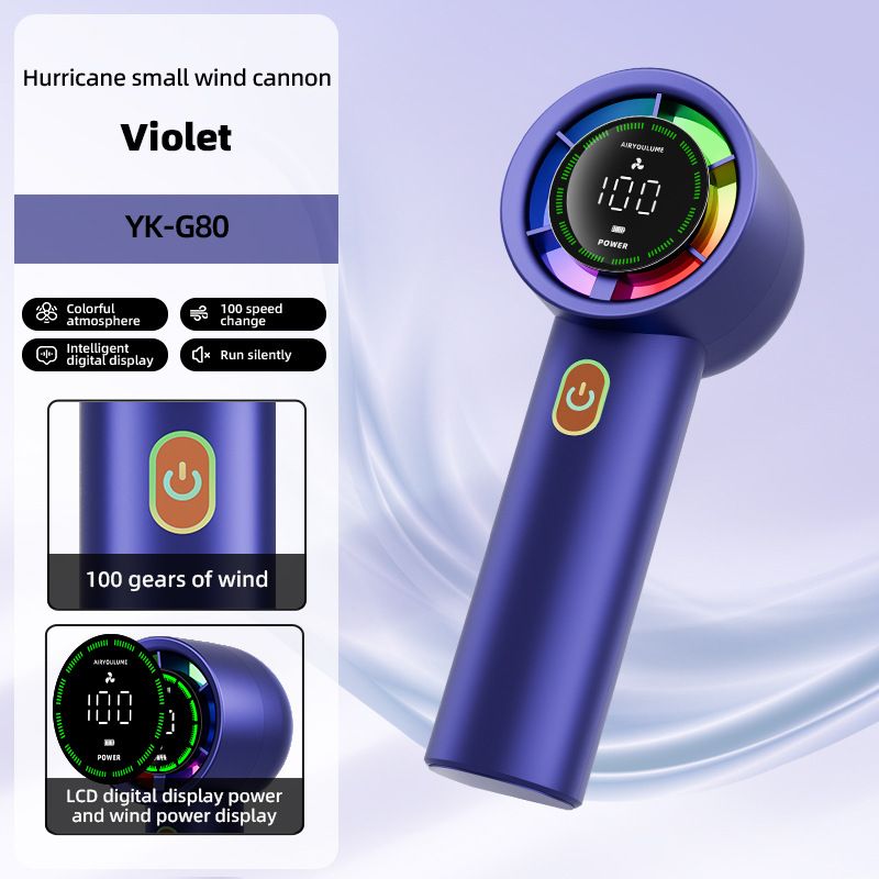 2025 New High-Speed Cooling Handheld USB Rechargeable Brushless Mini Portable Fan_voghion.com
