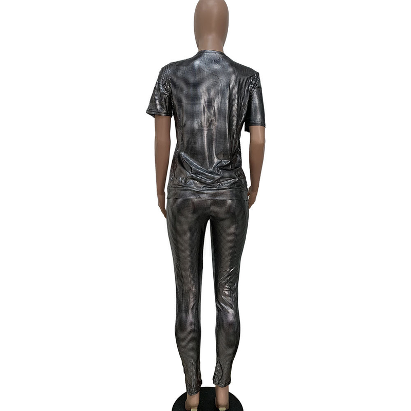 Women's fashion sequin set two-piece_voghion.com