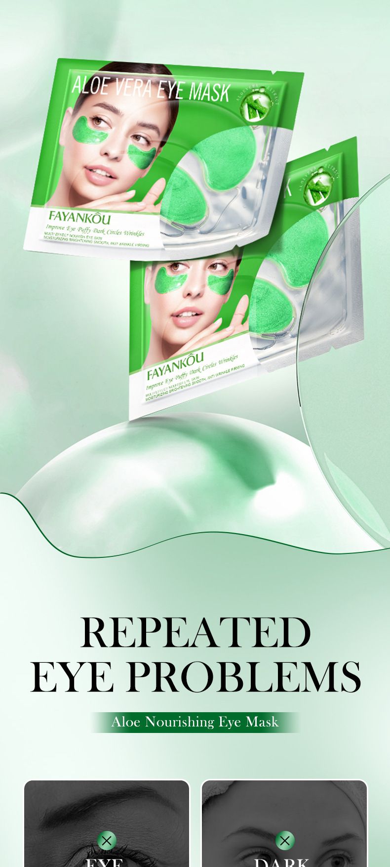 Eye Mask FAYANKOU Rose Multi-Effect Eye Mask Rose-Rose Multi-Effect Eye Mask 7.9g Collagen-Collagen Eye Mask 7.9g9g Vitamin C-Vitamin C Eye Mask 7_voghion.com