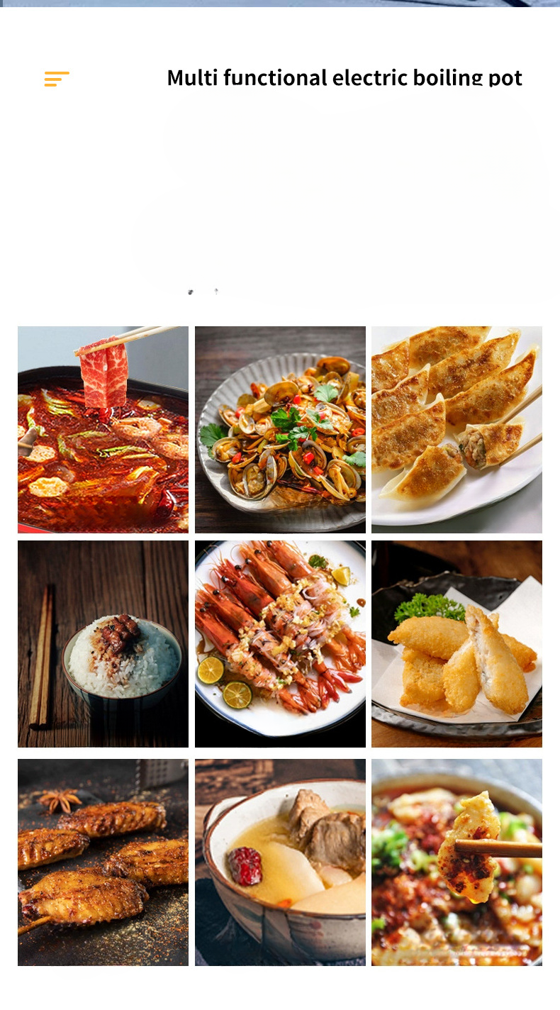 Multi functional Korean style cooking household frying pan, integrated non stick pot, electric hot pot_voghion.com