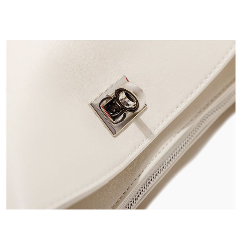 Bolso bandolera sencillo tipo hobo con hebilla de cierre informal, pequeño, cuadrado, sencillo y a la moda._voghion.com