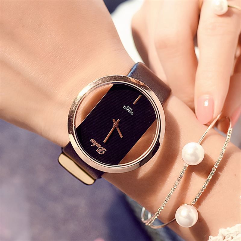 fashion business casual mechanical watch belt watch student watch hollow watch_voghion.com
