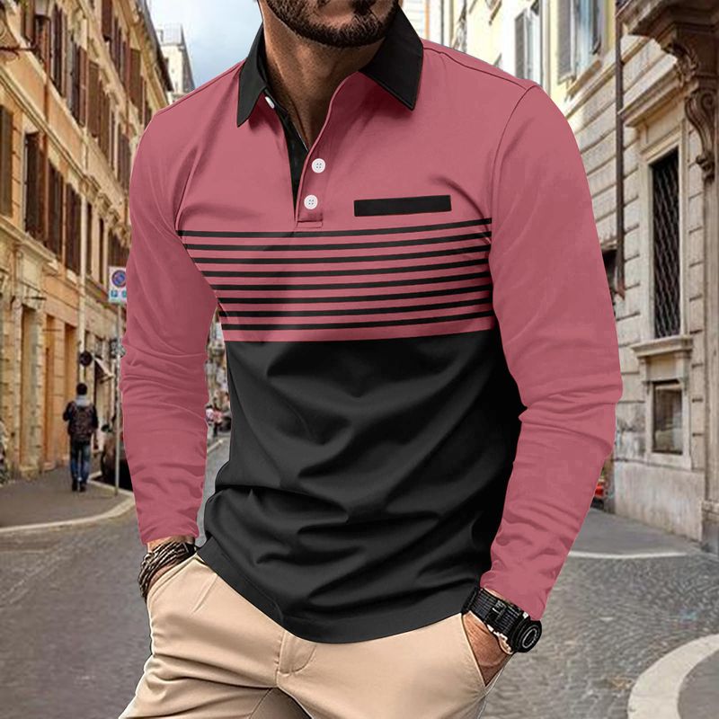 Unbeatable Quality Ins Spring And Autumn Sale Pocket Men's Sports Long Sleeve Polo Shirt_voghion.com