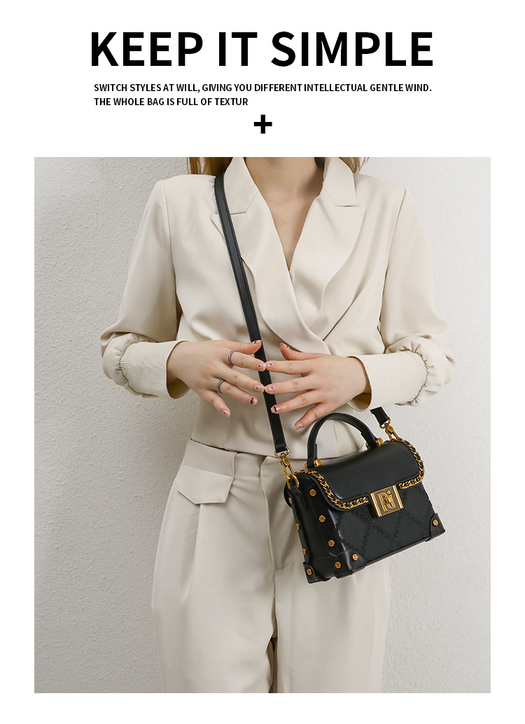 Borsa dal design avanzato e di nicchia per la nuova borsa a tracolla singola da donna 2023, borsa quadrata piccola portatile retrò e versatile_voghion.com