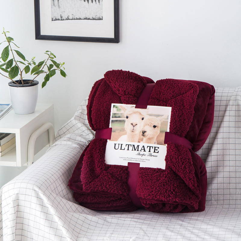 European and American trendy brand ins lamb plush blanket, crystal plush cover blanket, double layer blanket, coral plush four season blanket_voghion.com