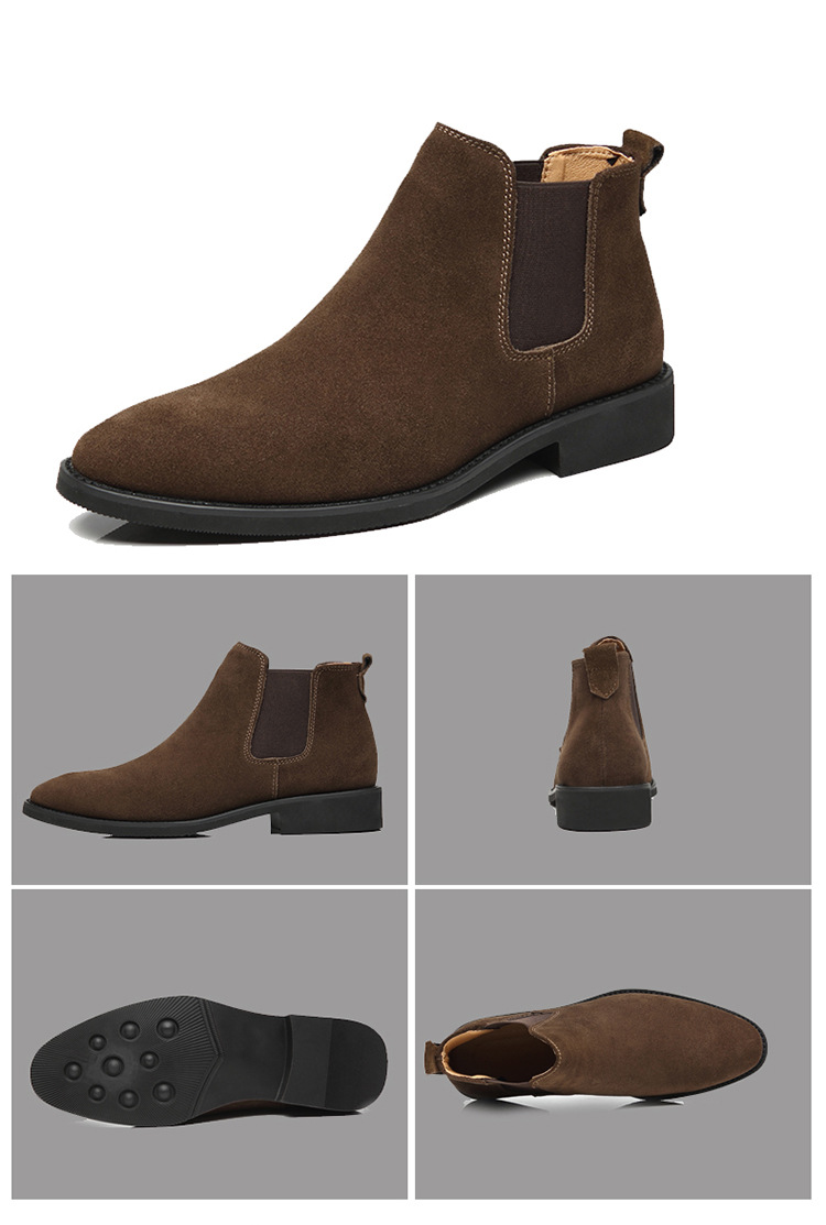 Grote maten herenschoenen herfst en winter Britse casual schoenen frosted schoenen Koreaanse versie van korte laarzen tide_voghion.com