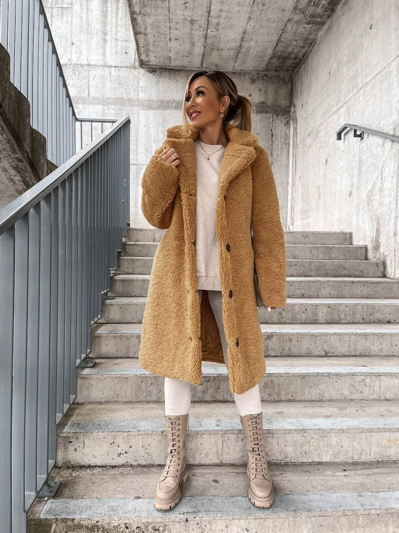 Vrouwen Trenchcoat Pluche Dikke Overjas Herfst Winter Enkelrijs Teddy Jas Lange Stijl Buitenkleding Streetwear_voghion.com