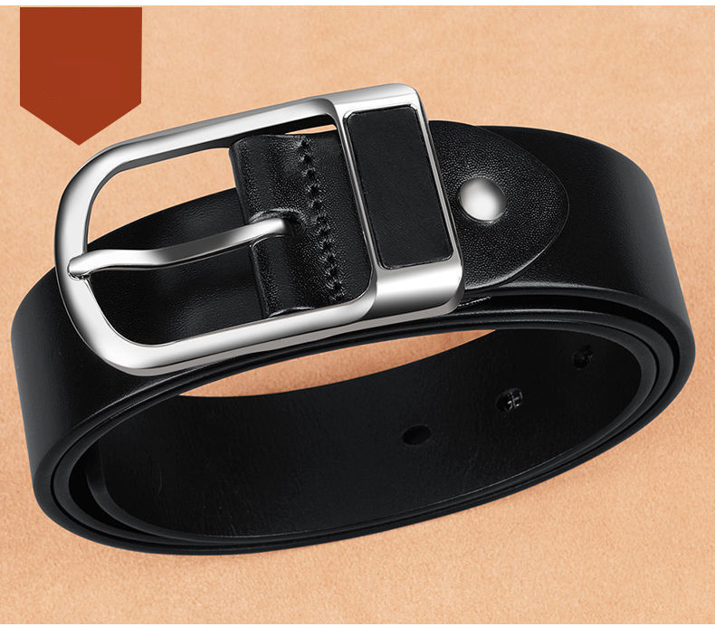 Herrengürtel Retro-Gürtel mit Dornschließe, modischer Herrengürtel für Business und Freizeit, Anzughose, Jeans, Netz, Promi-Stil_voghion.com