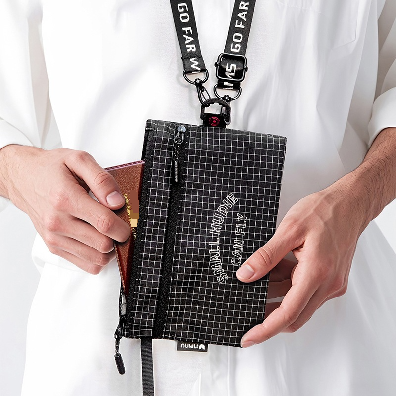 New Style Travel Abroad Neck Hanging Passport Bag RFID Anti Theft ID Bag Multi Function Storage Bag Mobile Phone Coin Purse_voghion.com