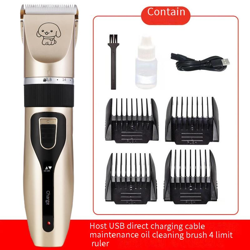 Professional Cordless Pet Grooming Clipper With Ceramic Blade - Quiet & Safe Trimmer For Dogs & Cats - Multiple Attachments For Full Grooming Kit_voghion.com
