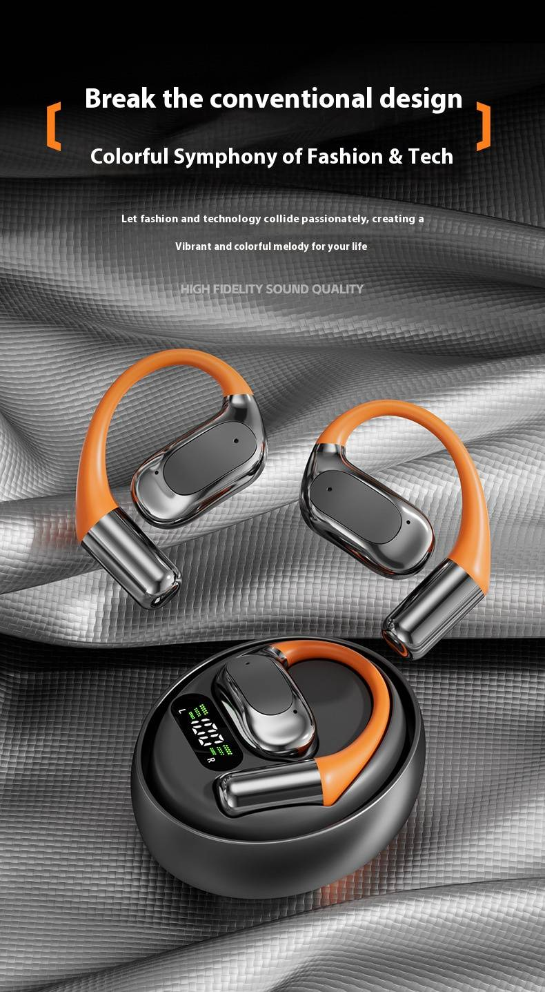M113 Rotating Case Wireless Earbuds With AI Translation, Bluetooth 5.4, 15m Range, 8H Playtime, Comfortable Ear Hook Design_voghion.com