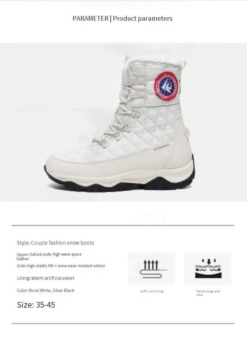 BUFFNY Winter Snow Boots For Men & Women - Waterproof Slip-Resistant Insulated Fur-Lined Short Boots With Thick Sole For Outdoor Comfort_voghion.com