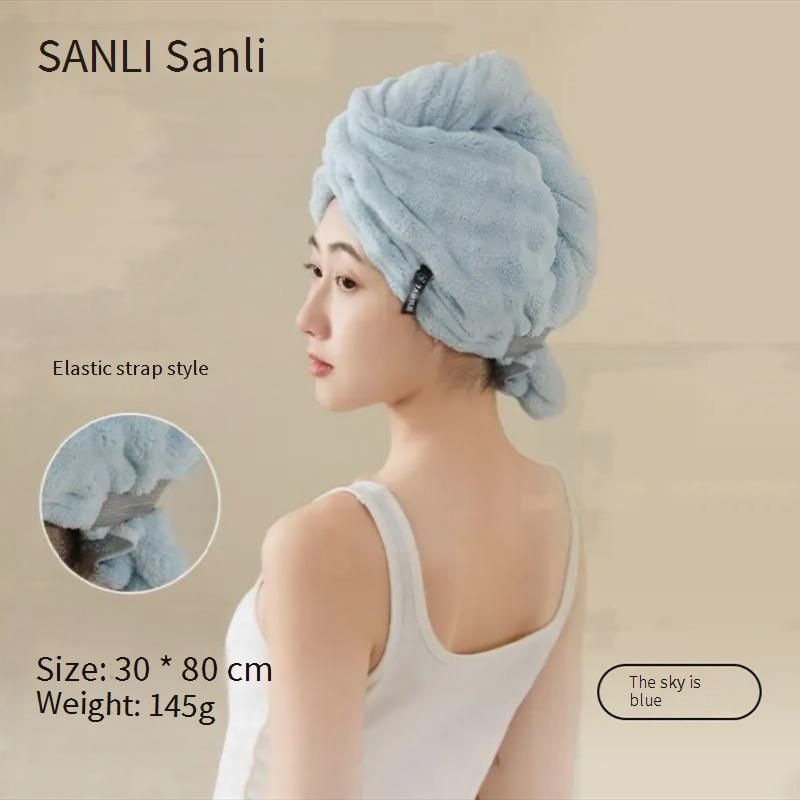 Super Absorbent Coral Fleece Hair Towel Wrap - 30x80cm Soft & Quick Dry Hair Turban For Women, Home & Dorm Use_voghion.com