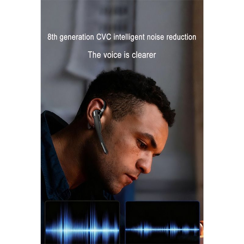 New Single Ear Hanging Business Bluetooth Earphones With Digital Display 5.3 Call Noise Reduction YYK525 Ultra Long Battery Life_voghion.com