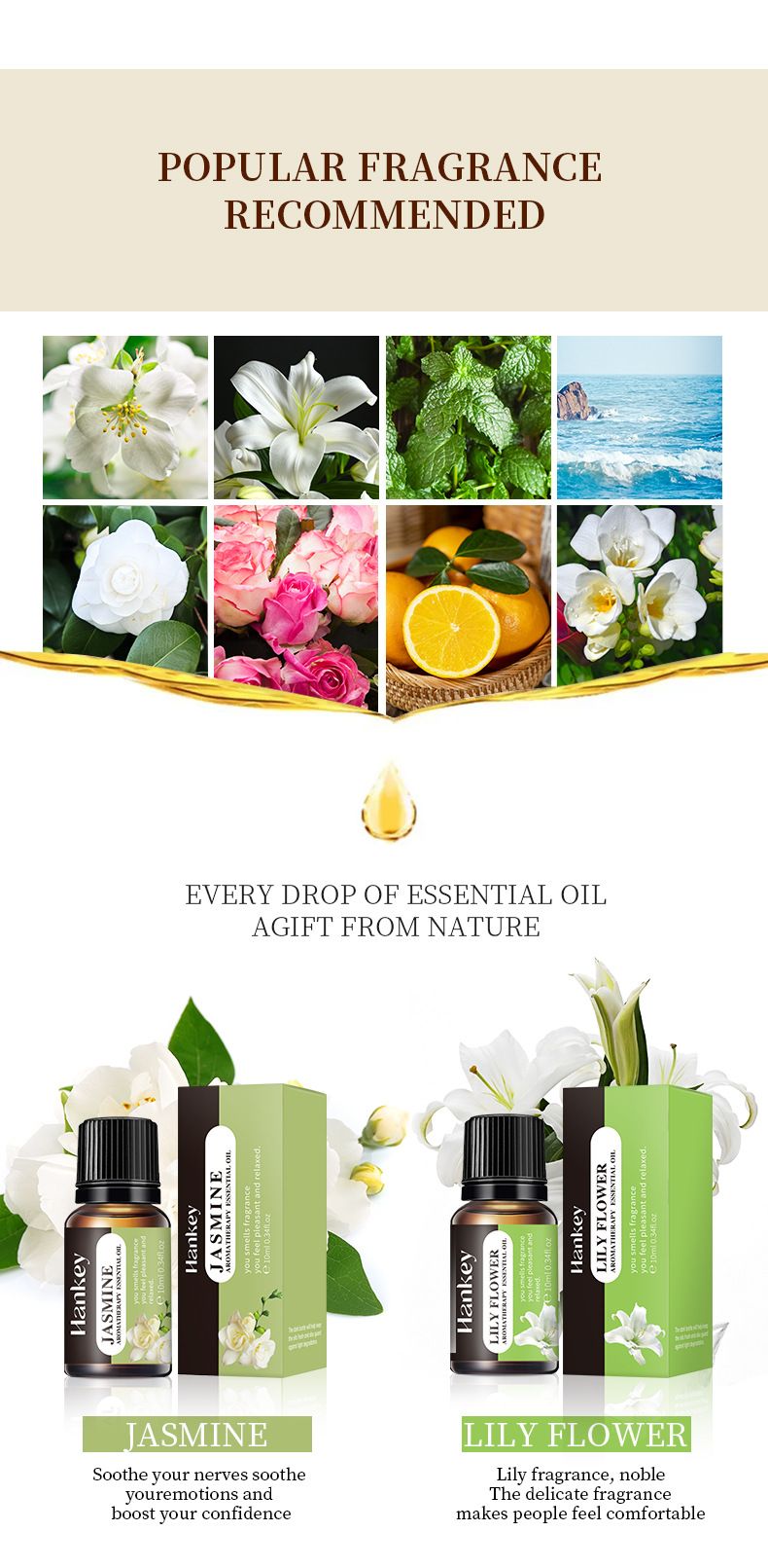 Plant Water-Soluble 10ml Aromatherapy Diffuser Essential Oil Crystal Stone_voghion.com