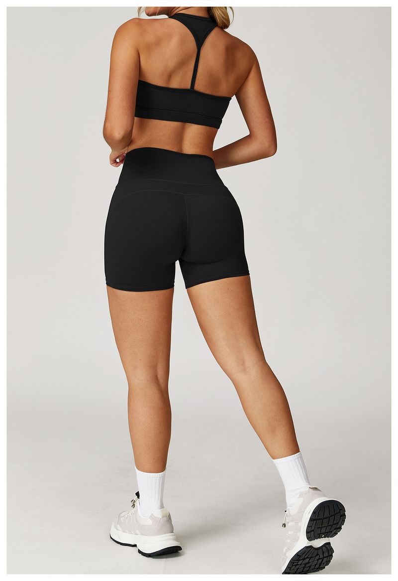 Women's Seamless High-Waisted Yoga Set With Butt-Lifting Design - Nylon Spandex Workout Outfit For Running, Fitness & Gym_voghion.com