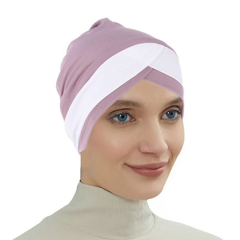 Crossover i panna för kvinnor Mjuk, fashionabel och mångsidig hatt med pannband Pulloverhatt för alla årstider_voghion.com