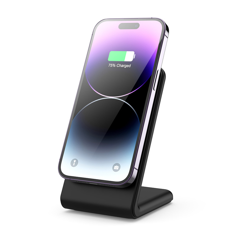 Suitable for mobile phone headset magnetic suction wireless charger 2 in 1 bracket desktop 15W fast wireless charger_voghion.com