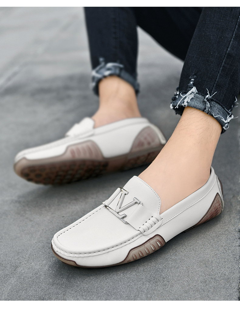 Fashion Men Casual Leather Shoes Luxury Italian Soft Men Loafers Handmade Moccasins Men Breathable Slip On Boat Shoes Plus Size_voghion.com