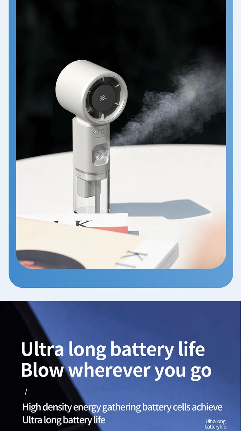 25 Nuovo ventilatore ad alta velocità per umidificazione, regolazione continua della velocità, display digitale, ventilatore portatile portatile con ricarica turbo_voghion.com