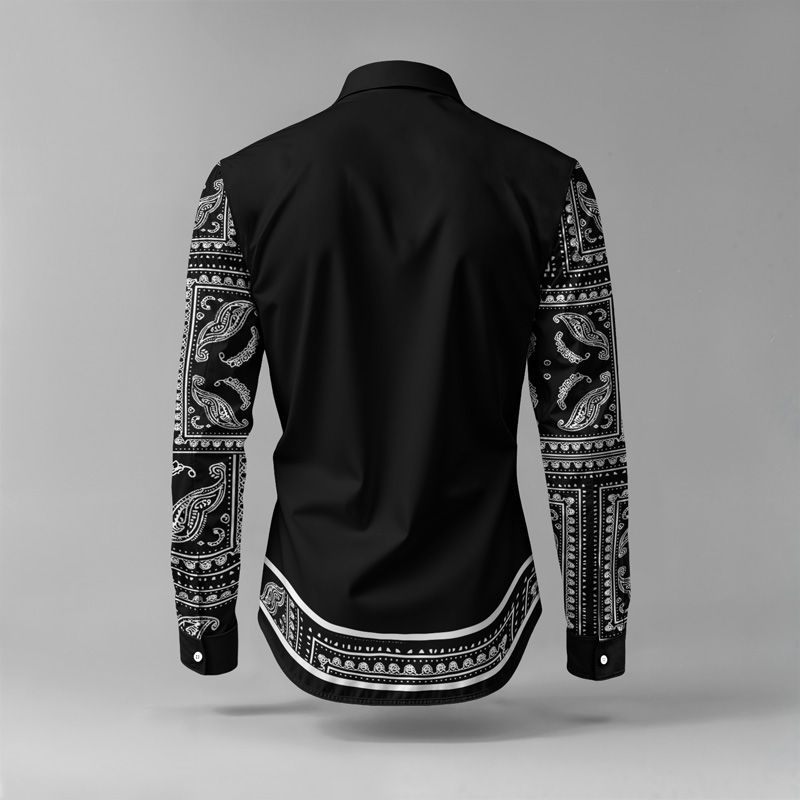 Conjunto de camisa para hombre, primavera y verano 2025, estampado de Peiris, dos piezas, ligero, para fiesta, manga larga_voghion.com