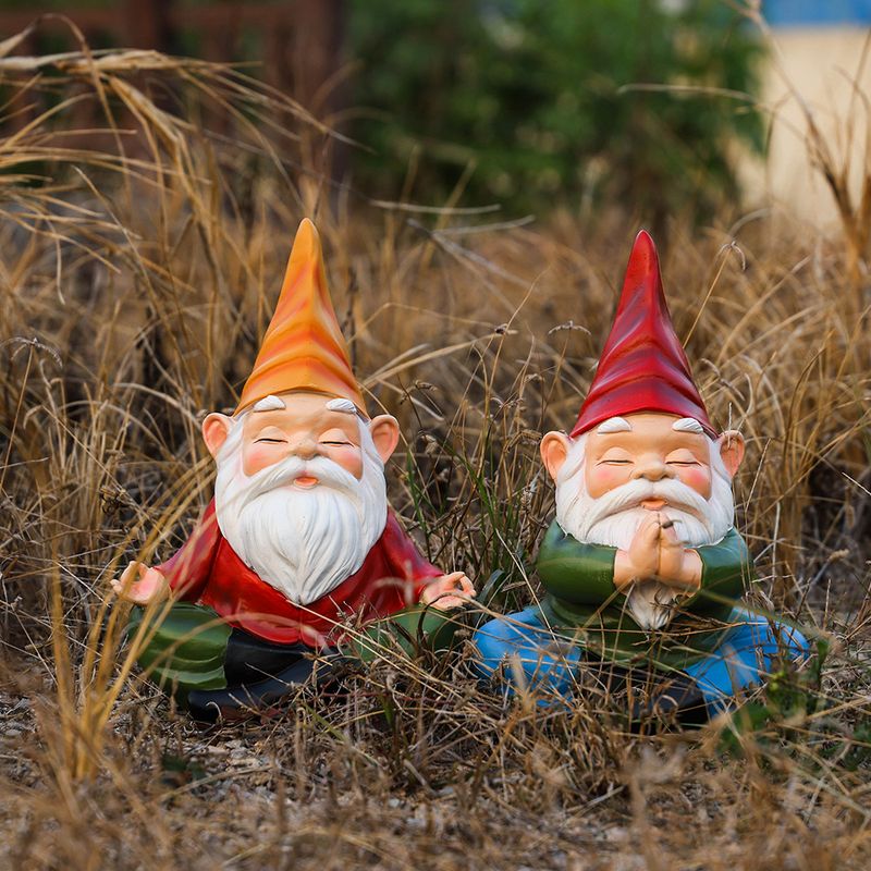 Neu Meditation Gnome Garten Ornament Hause Im Freien Zwerg Elf Dekoration Harz_voghion.com