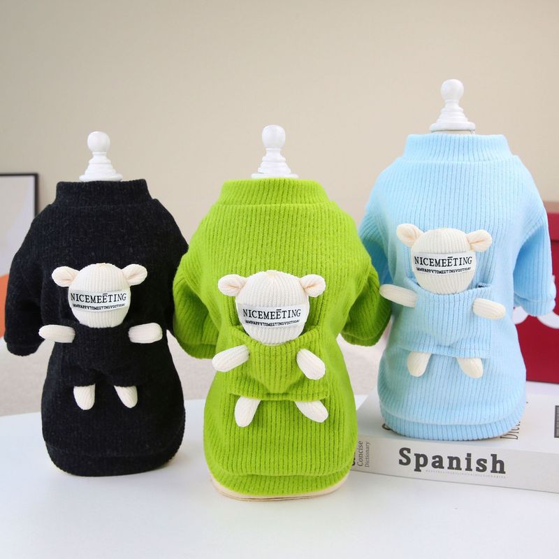 Dog autumn and Teddy cat winter pet clothing thickened new 23 teddy bear sweater_voghion.com