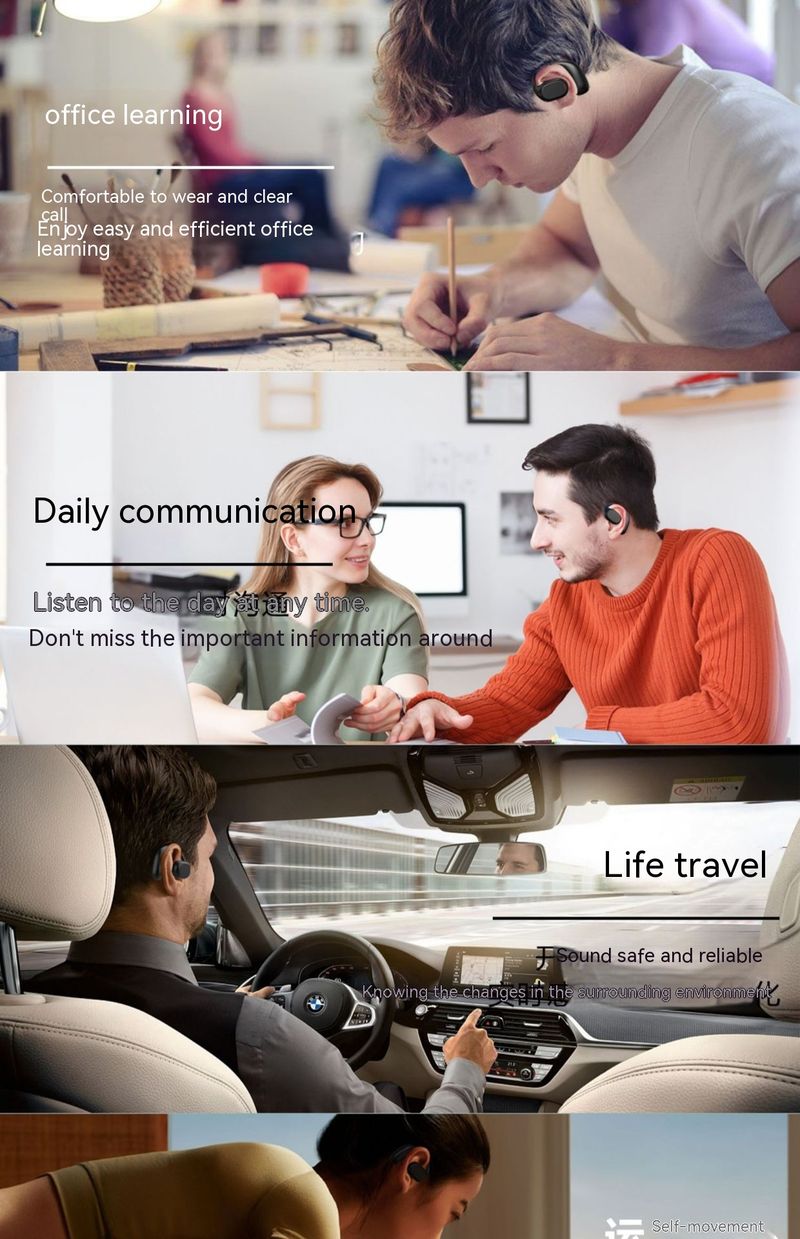 JS270 Running Ear Mounted Bone Conduction Earphones True Wireless Sports TWS Bluetooth OWS_voghion.com