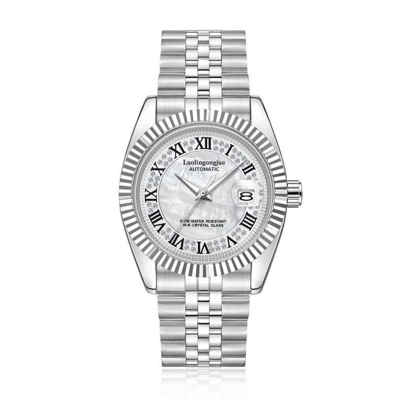 new Of Lorraine 1988 Hollow Stainless Steel Mechanical Butterfly Clasp Men's Business Light New Watch_voghion.com