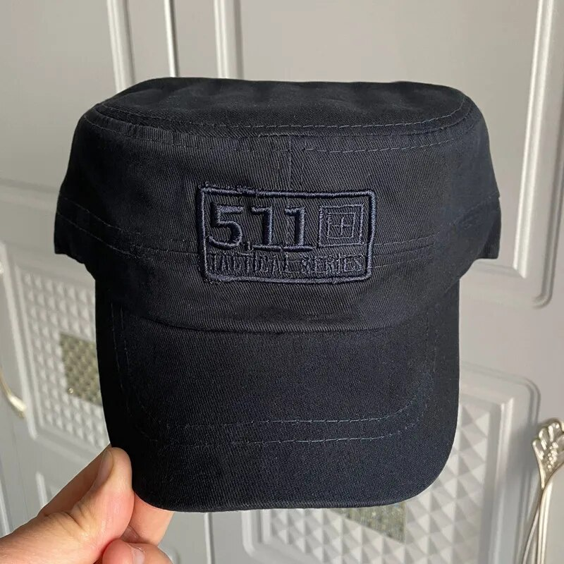 Spring and Autumn Men's Duck Tongue Twill Embroidered Letter Flat Top Sunshade Leisure Sun Hat_voghion.com
