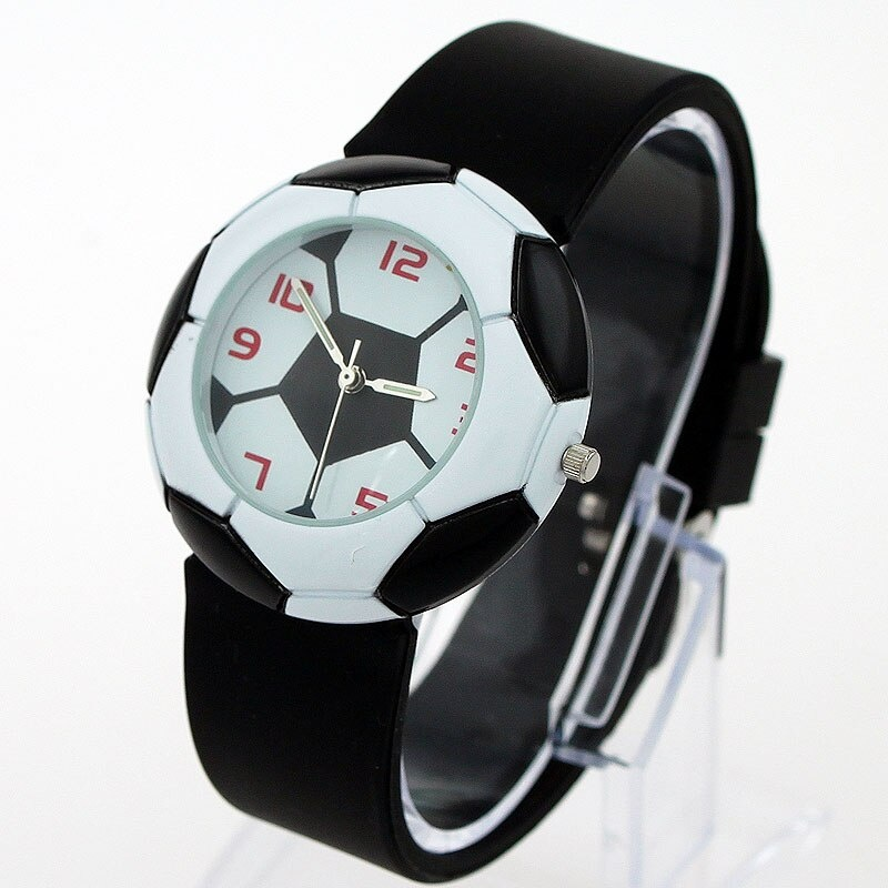 3D Football Cartoon Children Watch For Girls Rubber Kids Watches Boys Silicone Strap Analog WristWatch_voghion.com