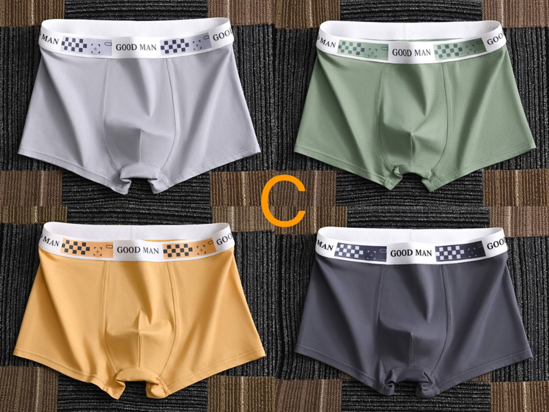 4 PCS Boxershorts große Größe nahtlose Baumwollfeile Herren-Boxershorts Sommer dünner Abschnitt Größe: L-4XL_voghion.com