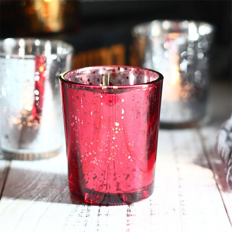 1pcs Candlestick Cup Starry Sky Romantic Colour Glass Household Crafts Decoration Candle Cup Accessories Home Decor_voghion.com