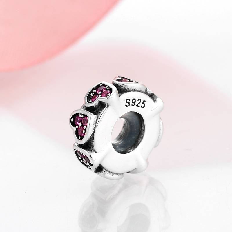 Dropshipping S925 perline in argento sterling, accessori per braccialetti fai da te fatti a mano, perline d'amore, gioielli in argento, distanziatori, distanziatori per perline_voghion.com