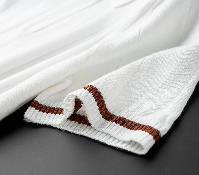 Herrenbekleidung Revers Kurzarm Poloshirt Sommer All Match Strickoberteil mit halbem Reißverschluss_voghion.com