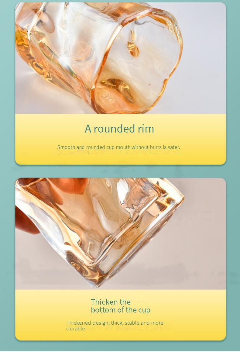 Dryckesartiklar Creative Twist Cup Ins High Value Special Formed Aurora Glass Water Cup Whiskyglas Fashionabel souvenir_voghion.com
