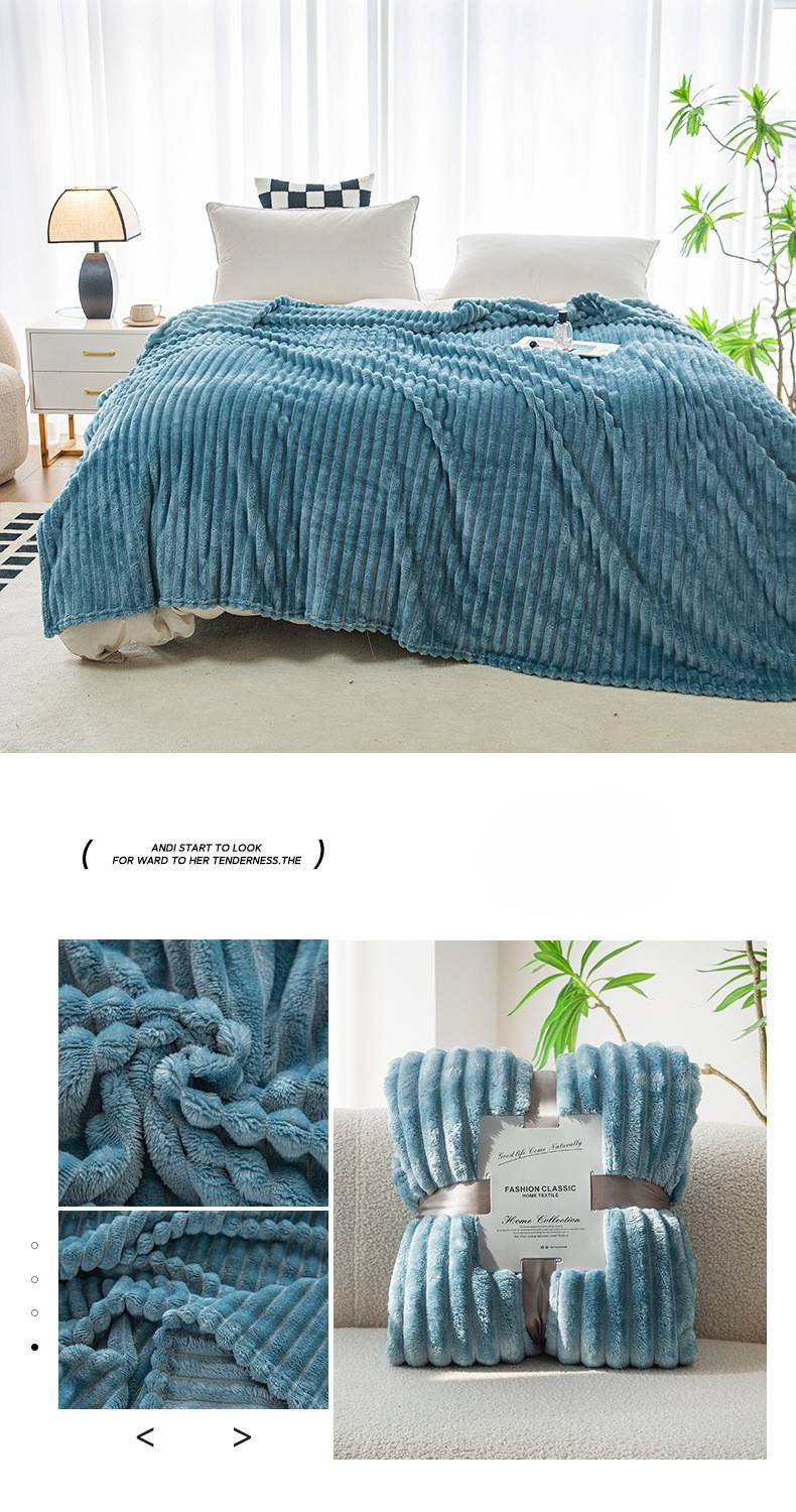 Coperta in flanella di peluche morbida al tatto, tinta unita, spessa, con motivo a pois, copridivano in pile, coperta per aria condizionata_voghion.com