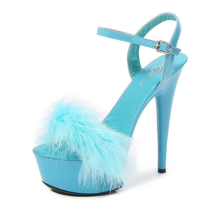 Modische und stilvolle kontrastfarbene Plateau-Party-Sandalen mit hohem Absatz_voghion.com