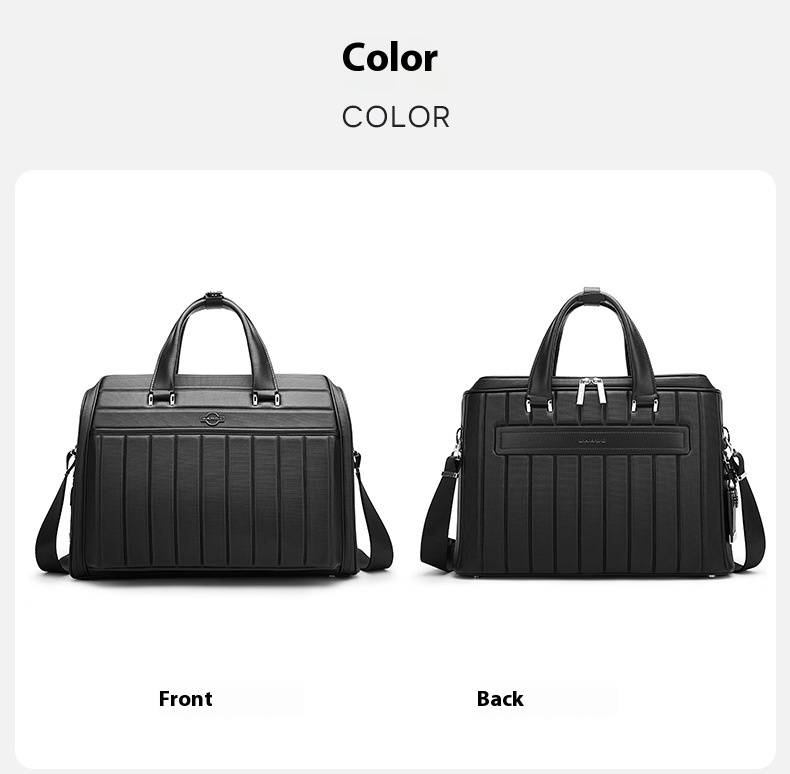 Black Label High End Business Texture Men's Portable Briefcase Travel Women's Commuter Computer Bag Shoulder Bag_voghion.com